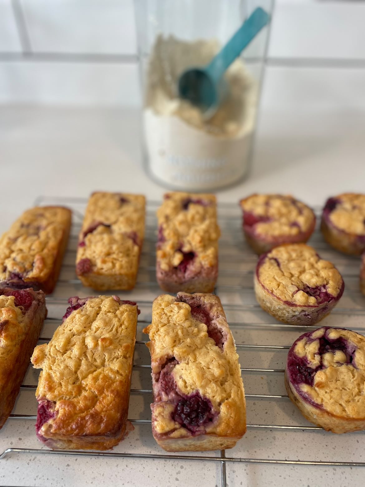 Baked Protein Oat & Berry Bars