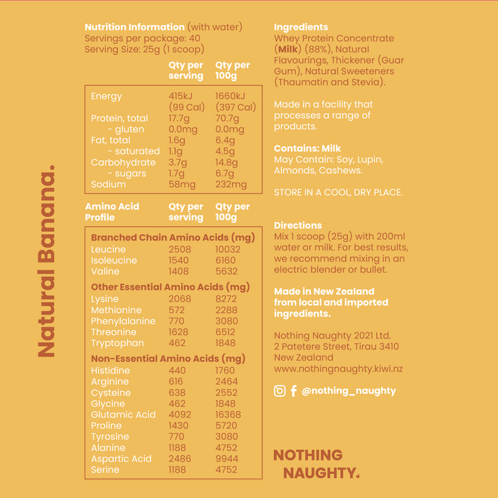 Premium NZ Whey Protein - 1kg Jar