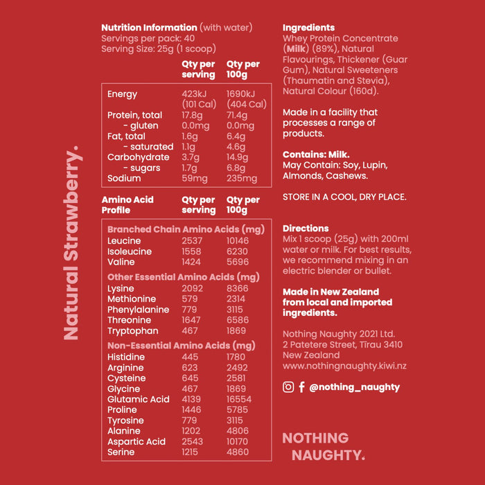 NZ Whey Protein - 1kg Refill Bag