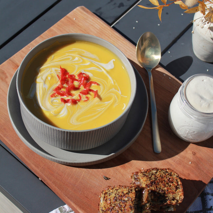 Thai Pumpkin Soup with Cashew Cream