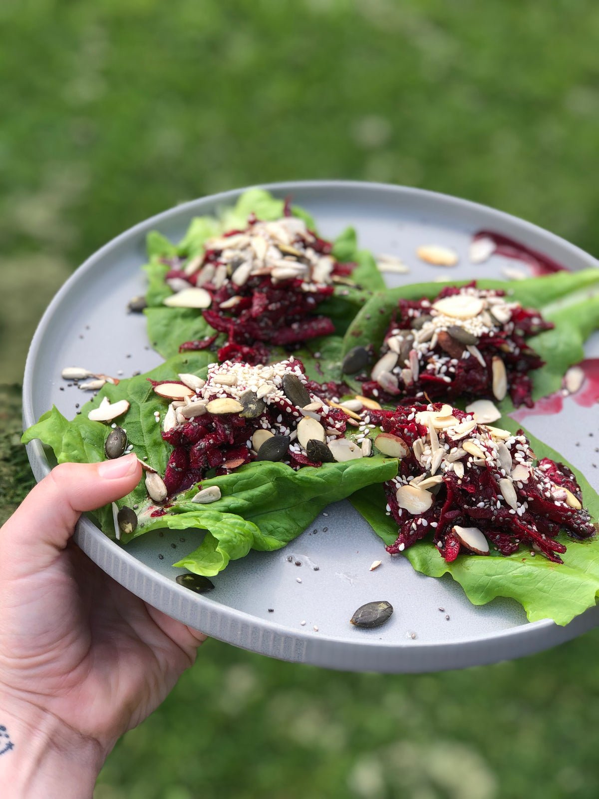 Pickled Beetroot Lettuce Cups With Toasted Seeds — Nothing Naughty