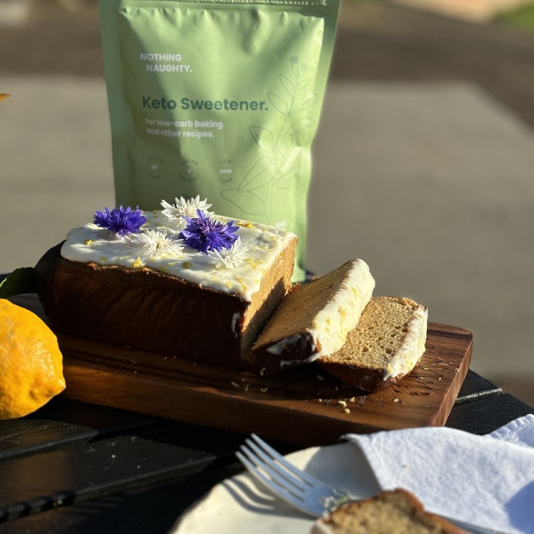 Lemon Loaf with Keto Sweetener Icing — Nothing Naughty