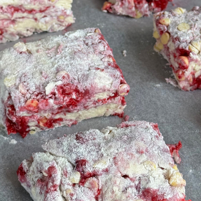 Raspberry White Chocolate Scones