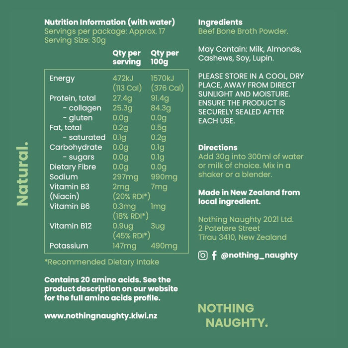 Bone Broth Protein Powder - 500g Jar