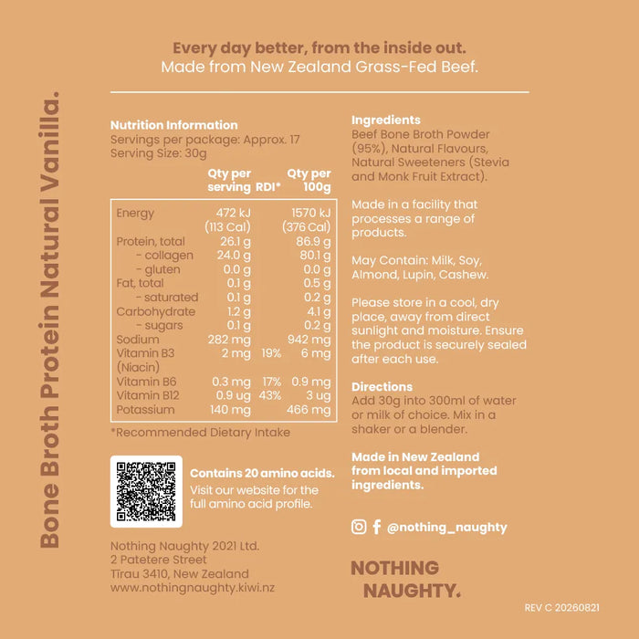 Bone Broth Protein Powder - 500g Jar