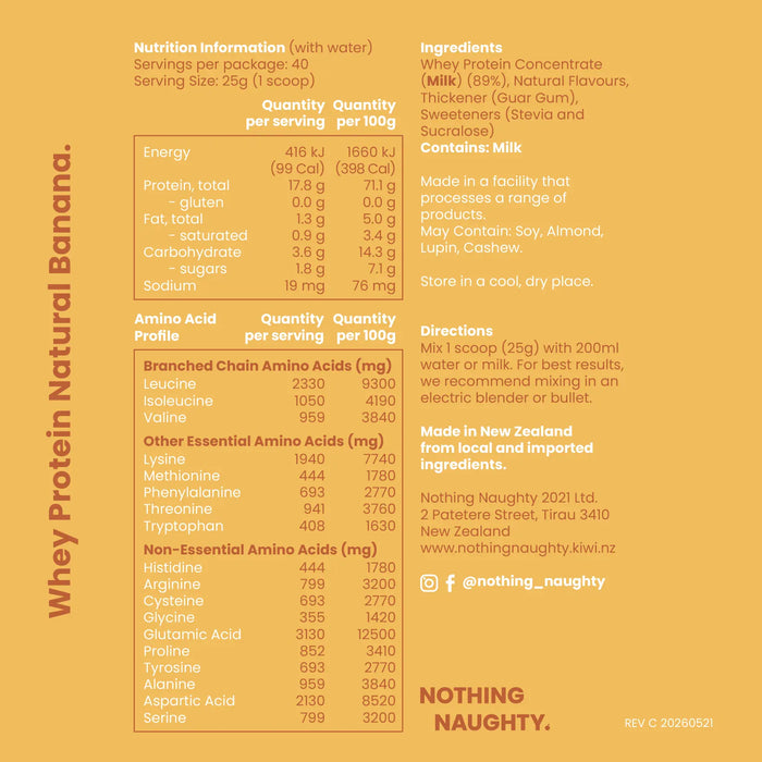 Premium NZ Whey Protein - 1kg Jar