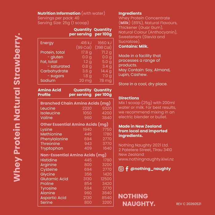 Premium NZ Whey Protein - 1kg Jar