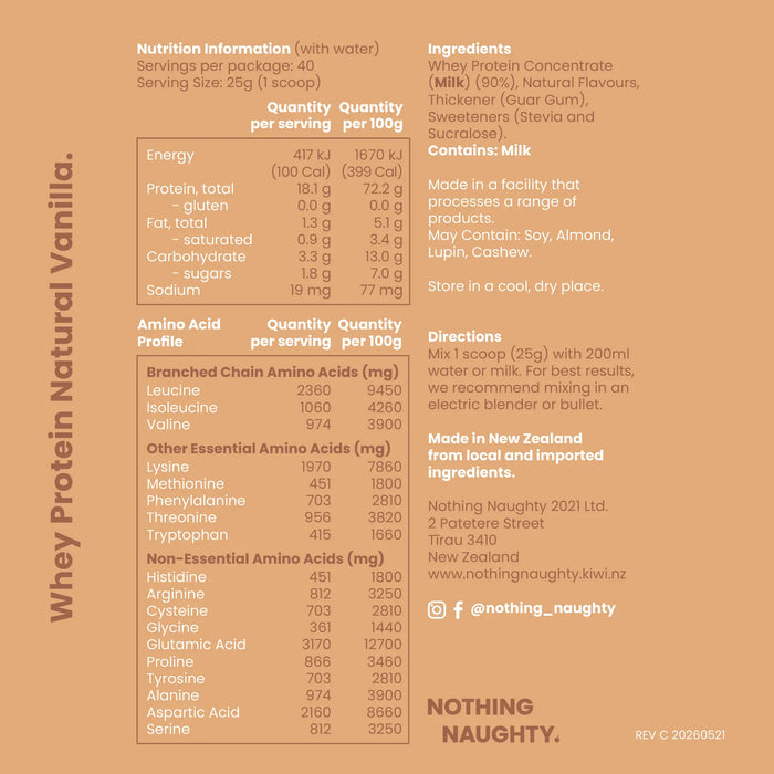 Premium NZ Whey Protein - 1kg Jar