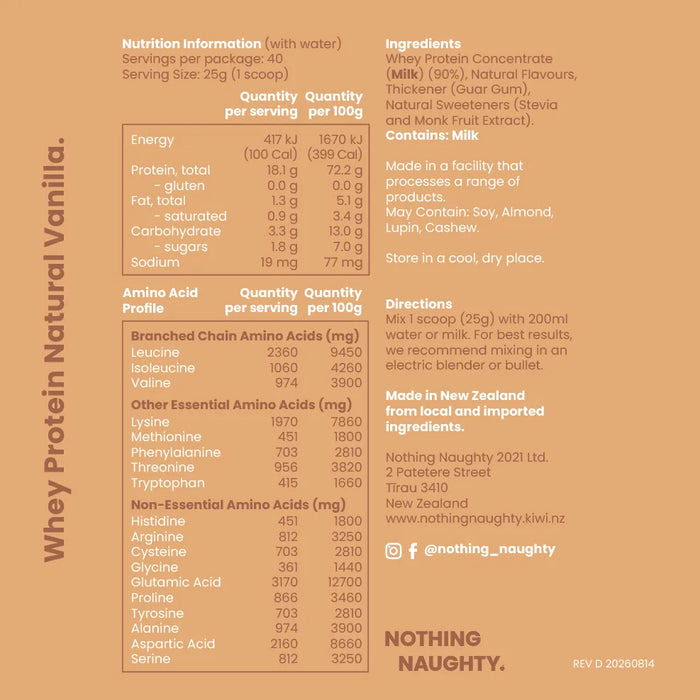 Premium NZ Whey Protein - 1kg Refill Bag
