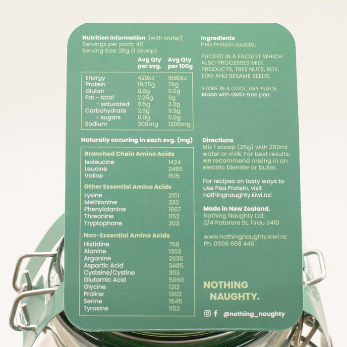 Premium Pea Protein - 1kg Jar